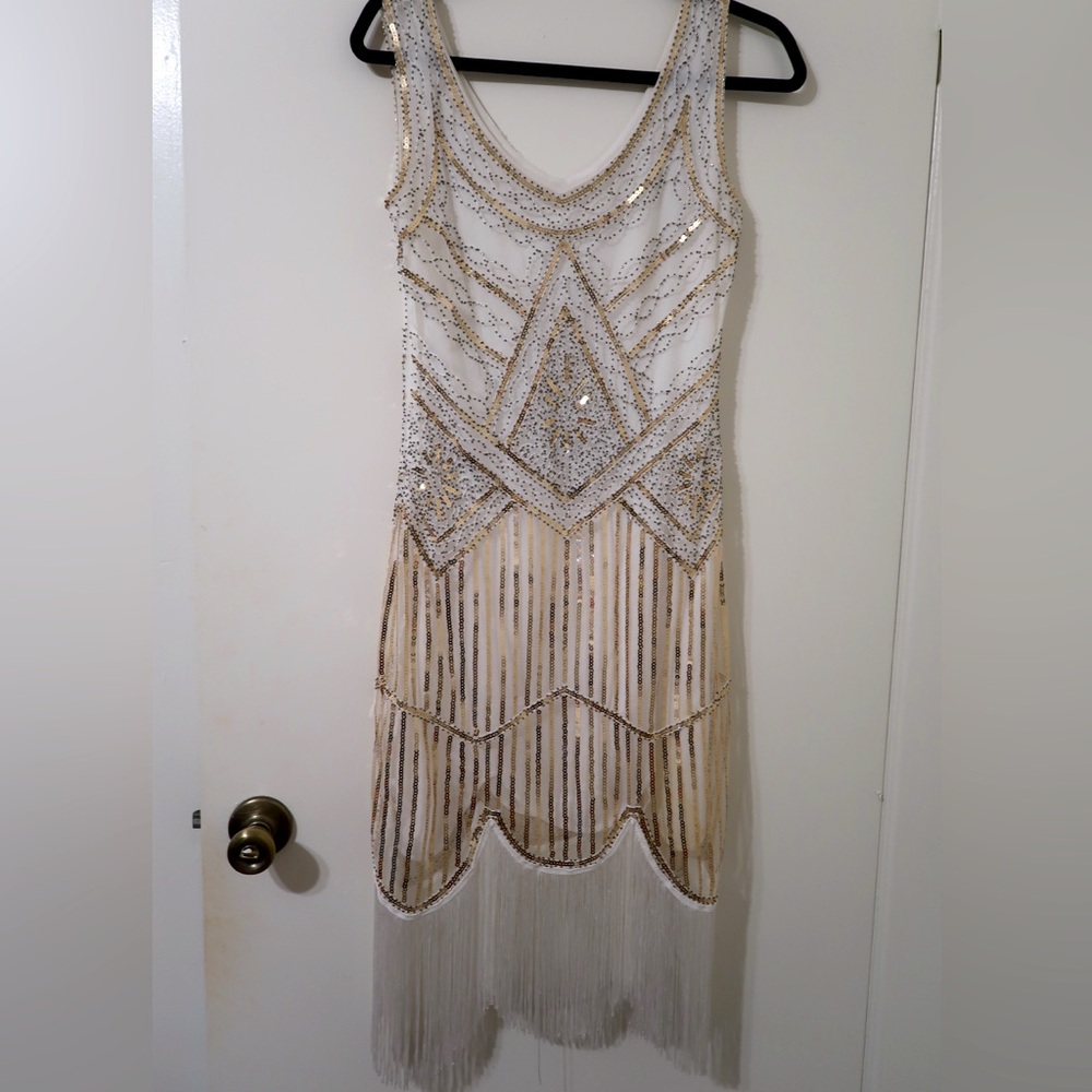 Halloween Costume flapper dress with matching headpiece